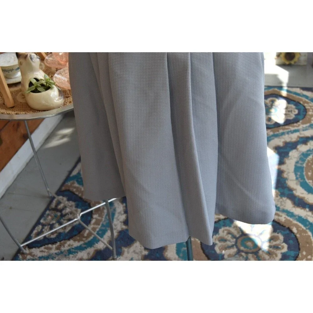 Vintage 70s Daisys Originals of Miami Pleated Textured Gray Skirt Size Medium